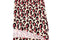 Beige Black and Neon Coral Pink Leopard Print Animal Print Brushed Polyester Spandex Knit Jersey Fabric by the yard